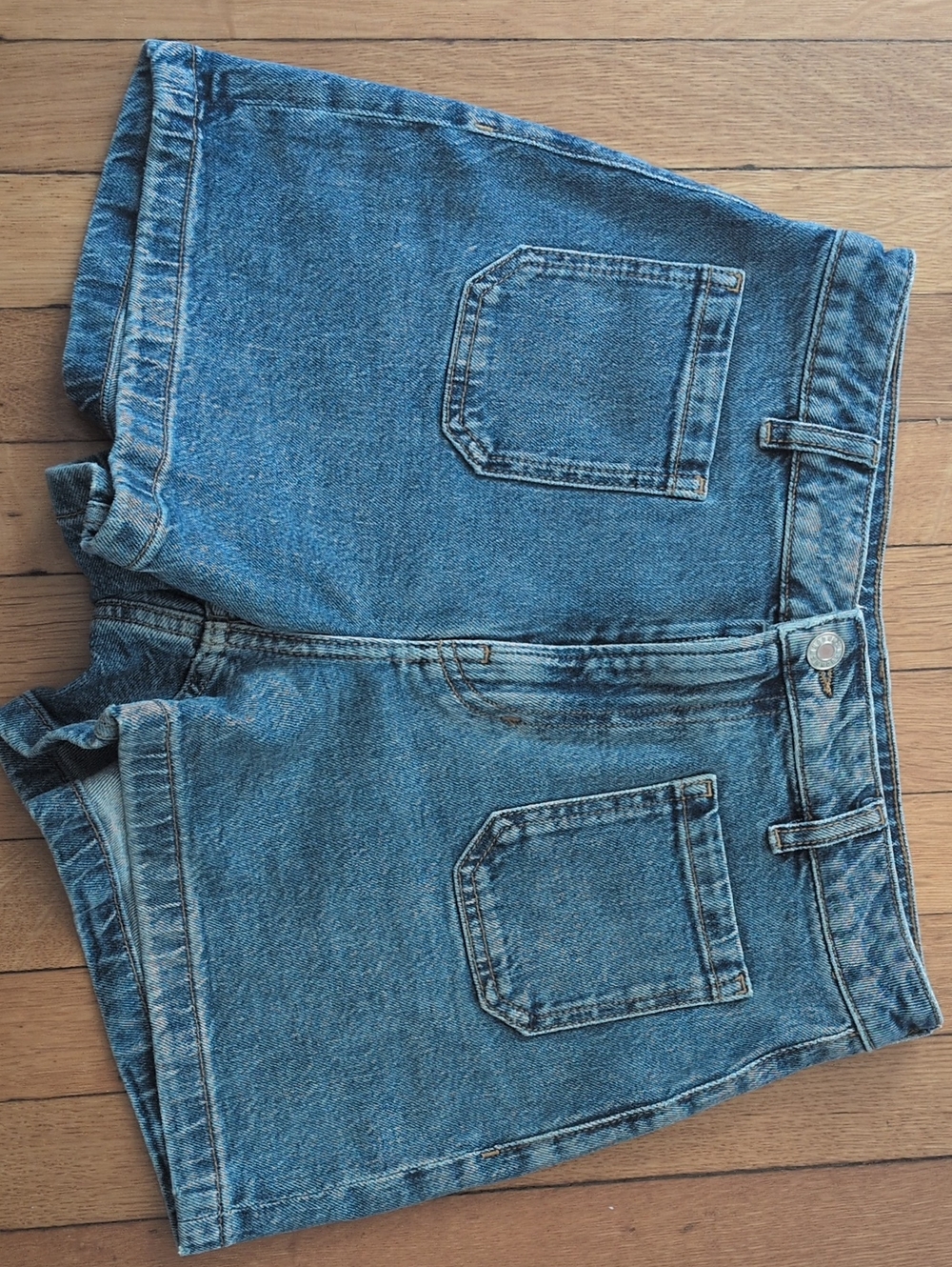 Mango MNG Clea Denim Shorts, Size 6